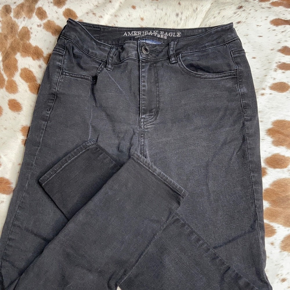 American Eagle Black Super Stretch Hi Rise Jegging